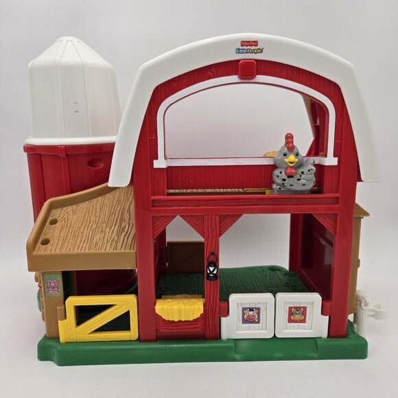Fisher Price Little People Animal Sounds Farm Barn Silo Playset Animals Works EU - Picture 7 of 15